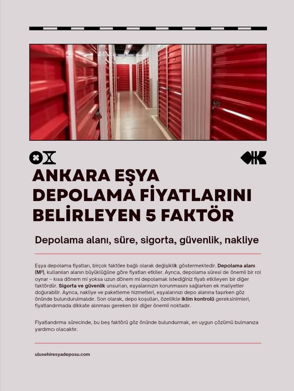 Ankara Eşya Depolama Fiyatları Neye Göre Belirlenir?